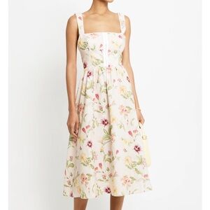 o.p.t Marina Linen Floral Dress